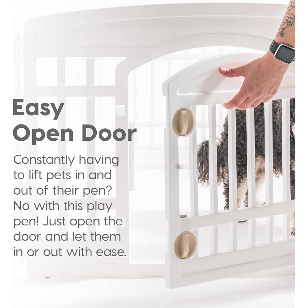 iris White Plastic 6-Panel Small Dog Playpen - Picture 5 of 6